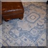 DR02. Ralph Lauren blue and white patterned rug. 8'x11' 
